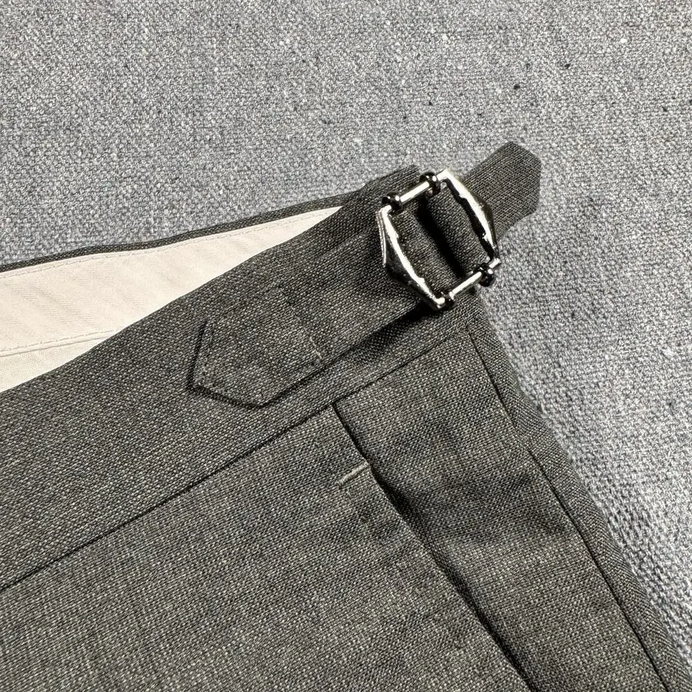 Suitsupply Brescia Mens Pure Wool Dress Pants Dark Green 38 Regular 38x27
